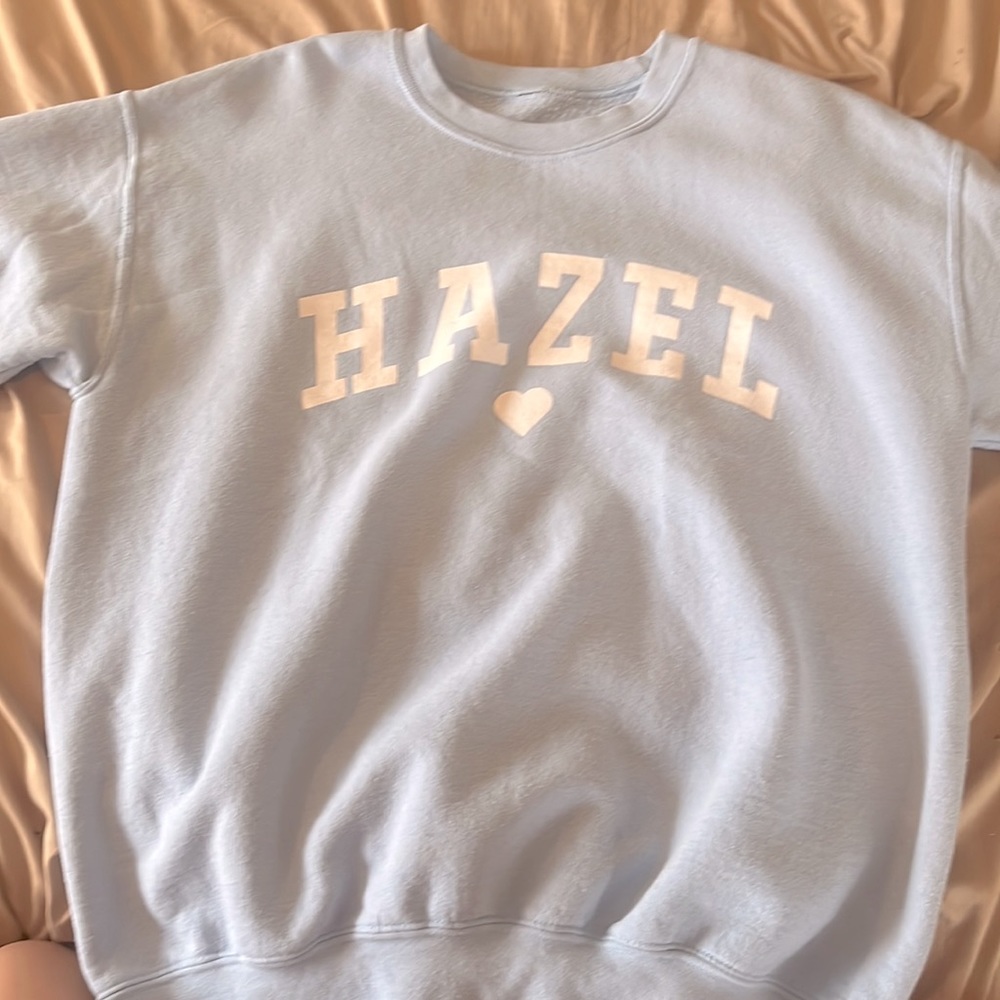 Blue heart hazel boutique sweatshirt
